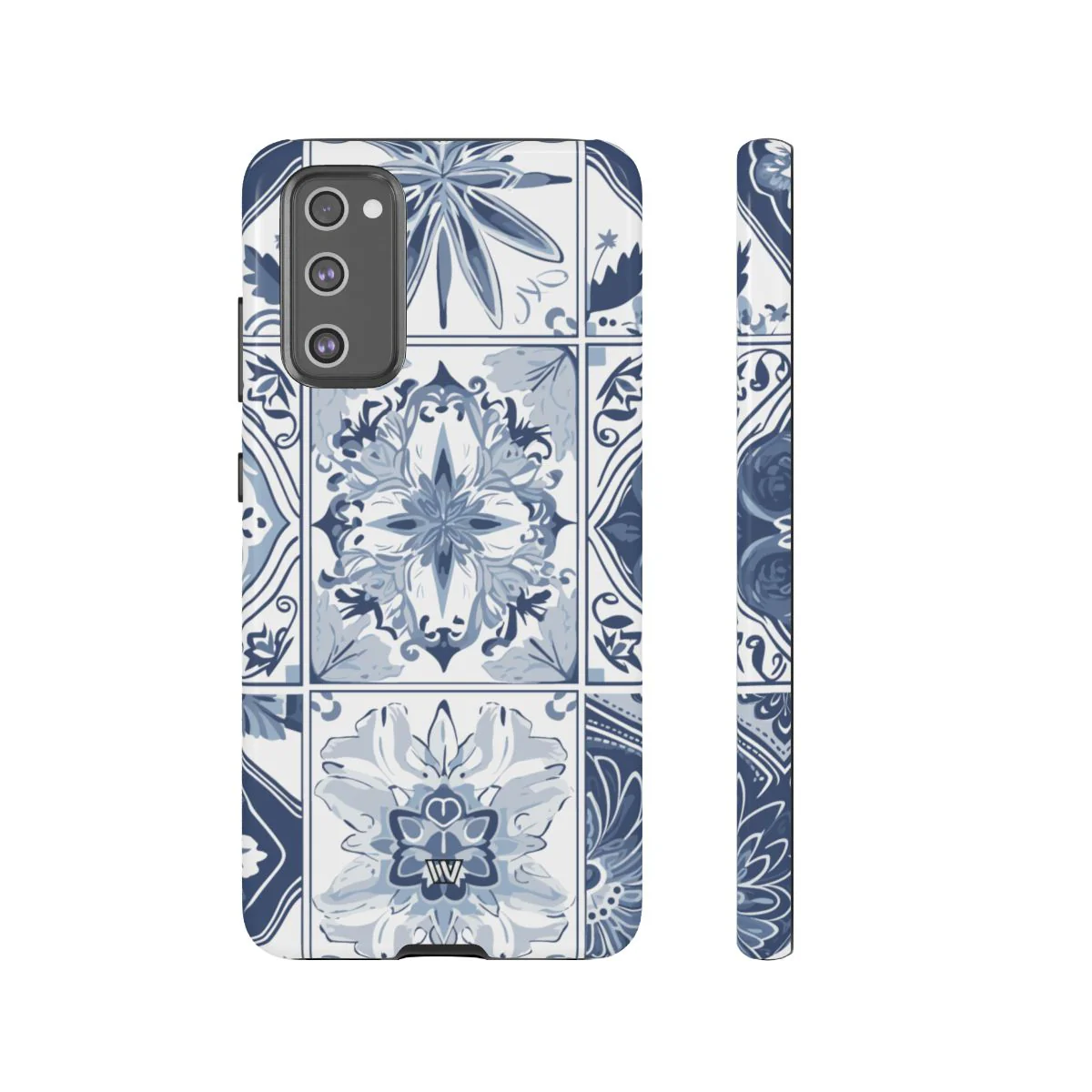 BLUE WHITE TILE | Tough Phone Case - Image 102