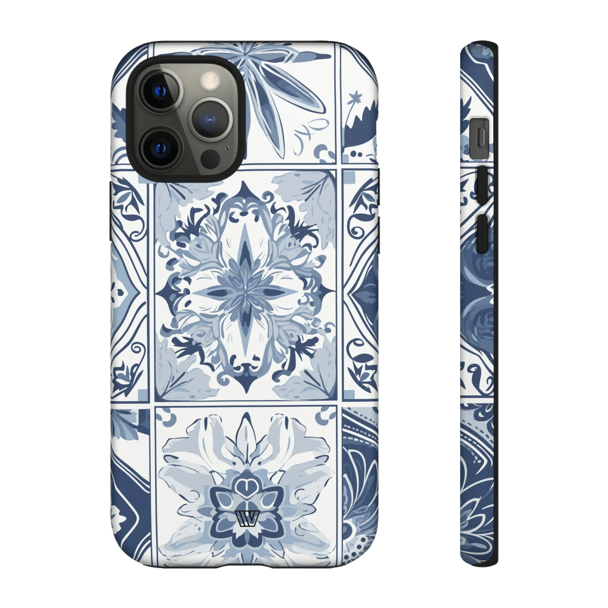 BLUE WHITE TILE | Tough Phone Case - Image 12