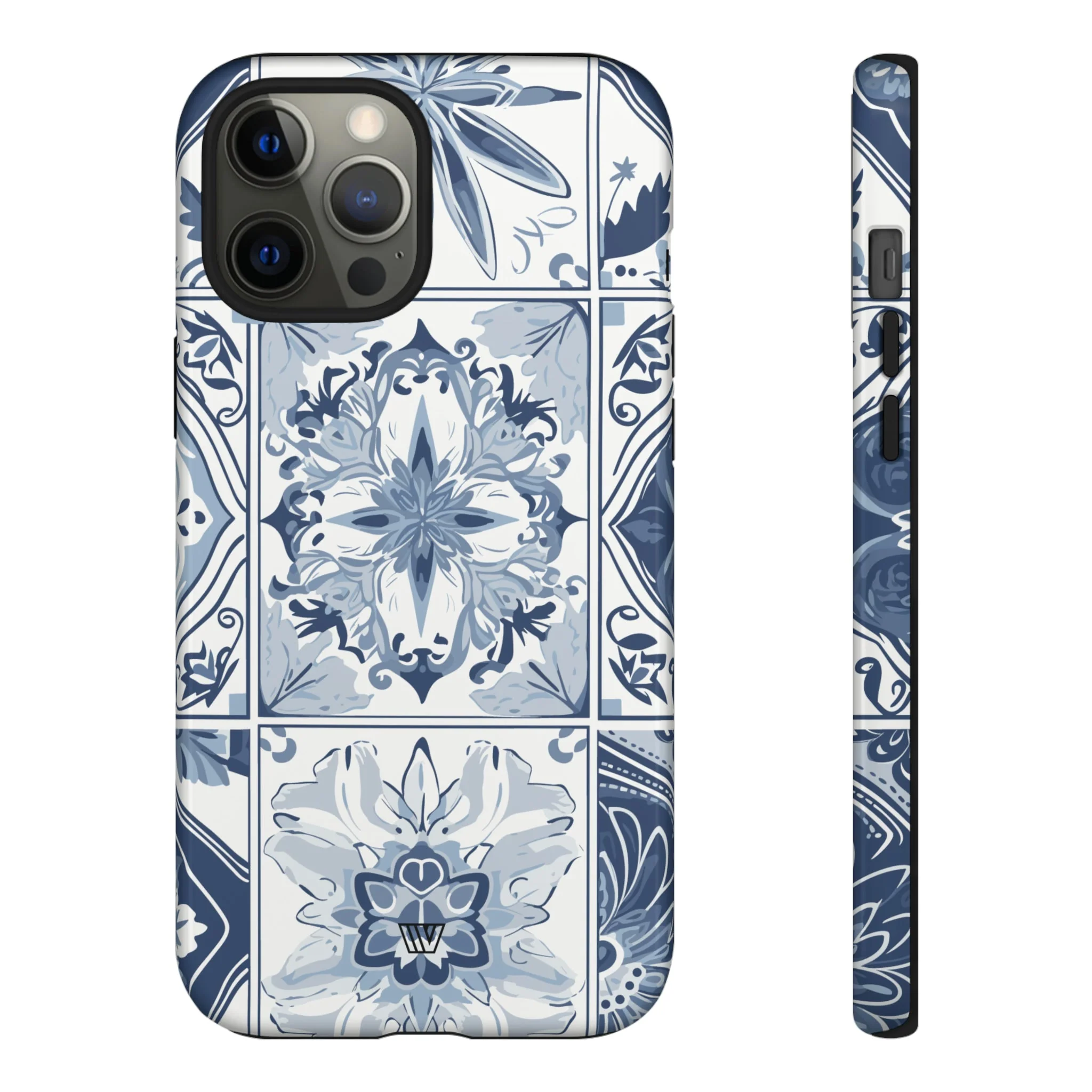 BLUE WHITE TILE | Tough Phone Case - Image 13