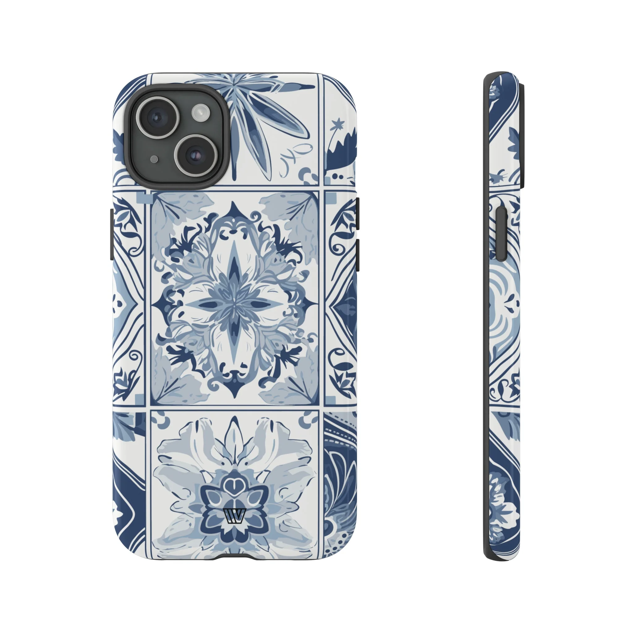 BLUE WHITE TILE | Tough Phone Case - Image 15