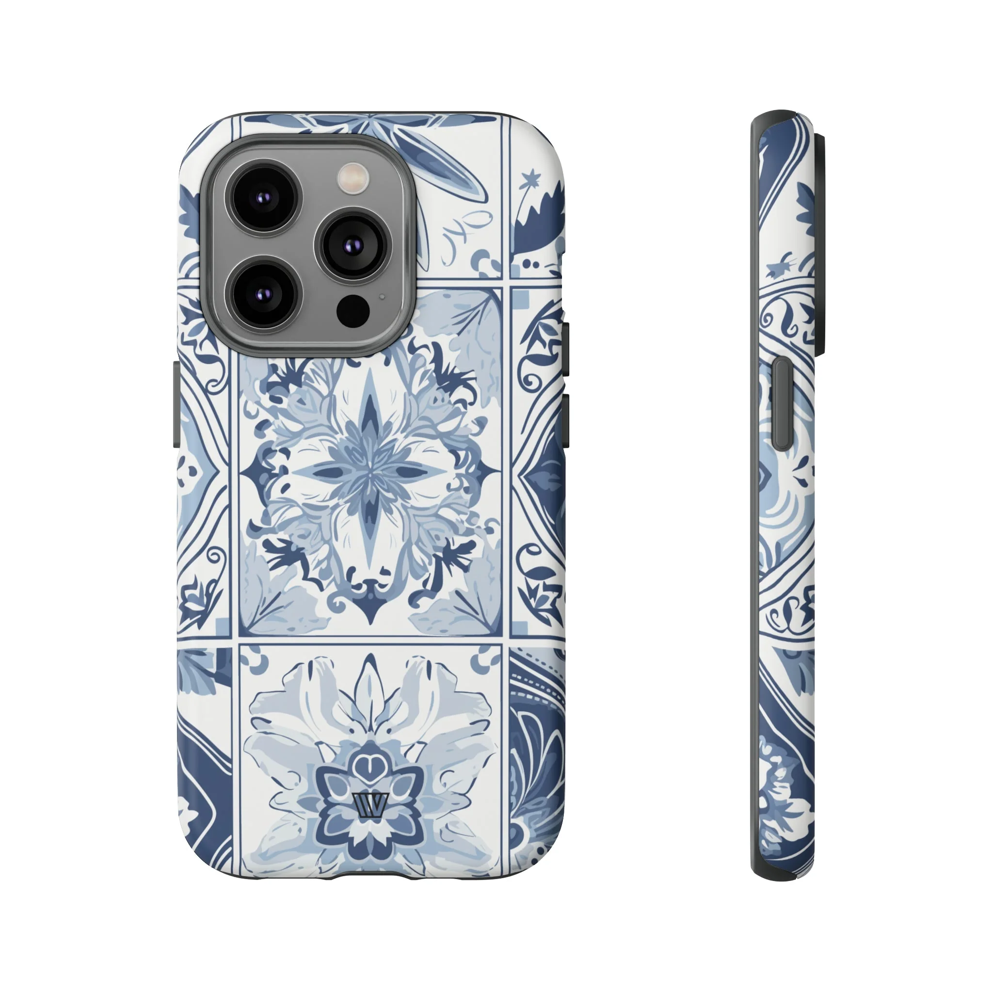 BLUE WHITE TILE | Tough Phone Case - Image 22
