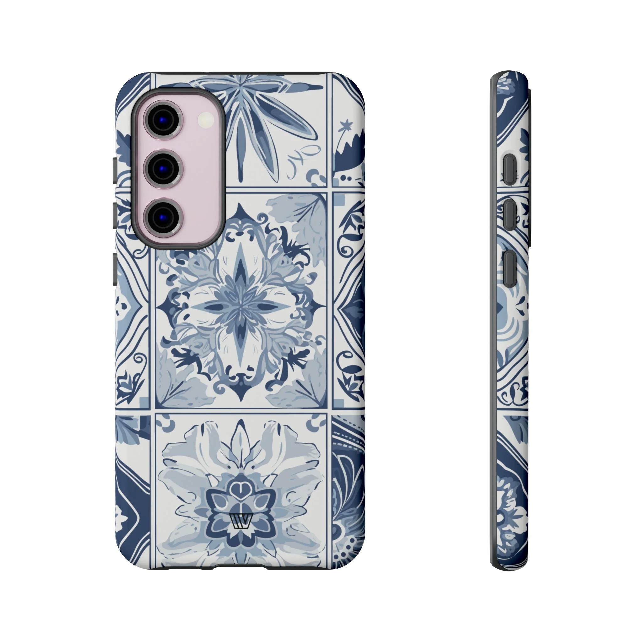 BLUE WHITE TILE | Tough Phone Case - Image 32