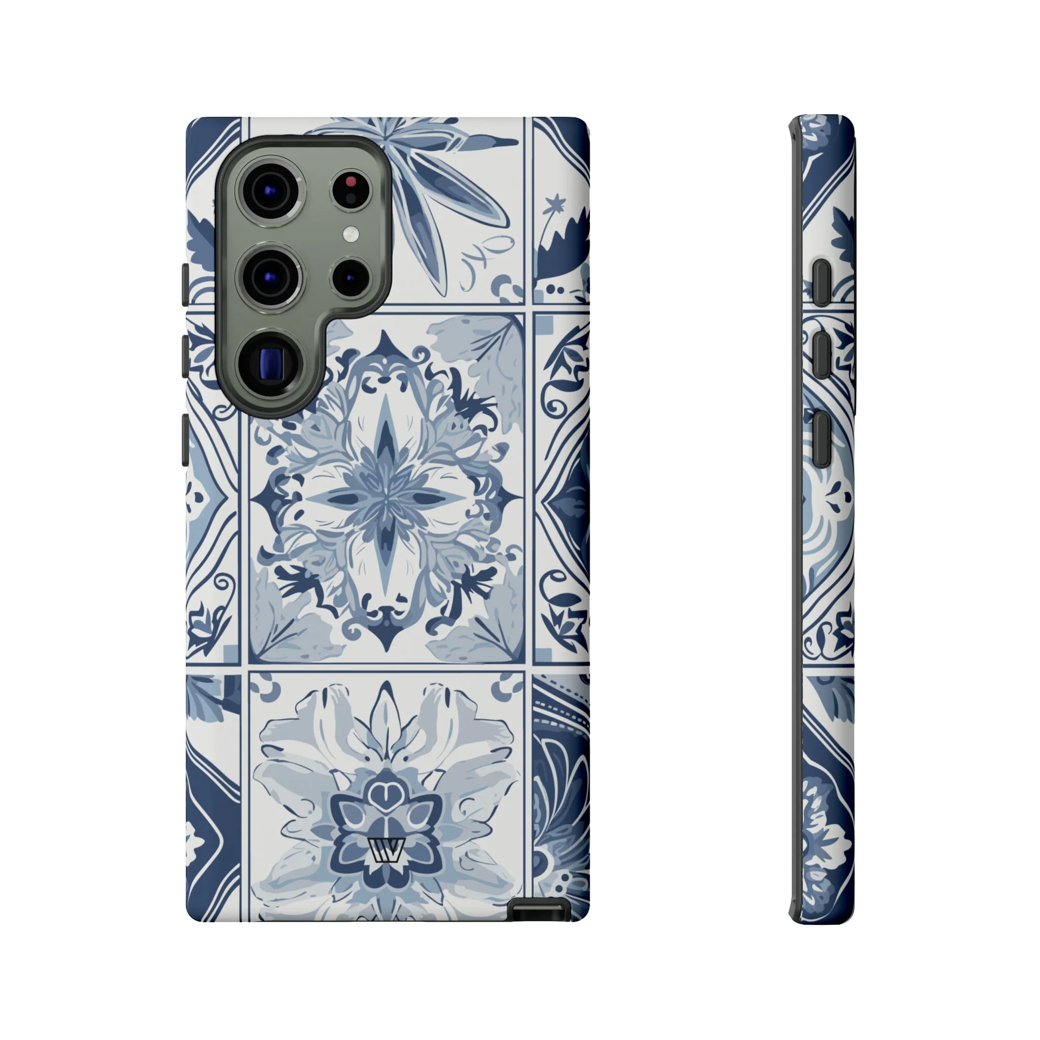 BLUE WHITE TILE | Tough Phone Case - Image 34