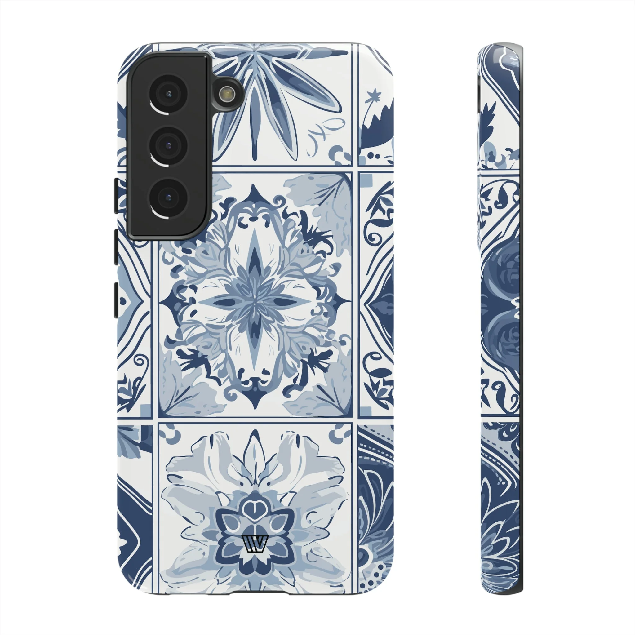 BLUE WHITE TILE | Tough Phone Case - Image 35
