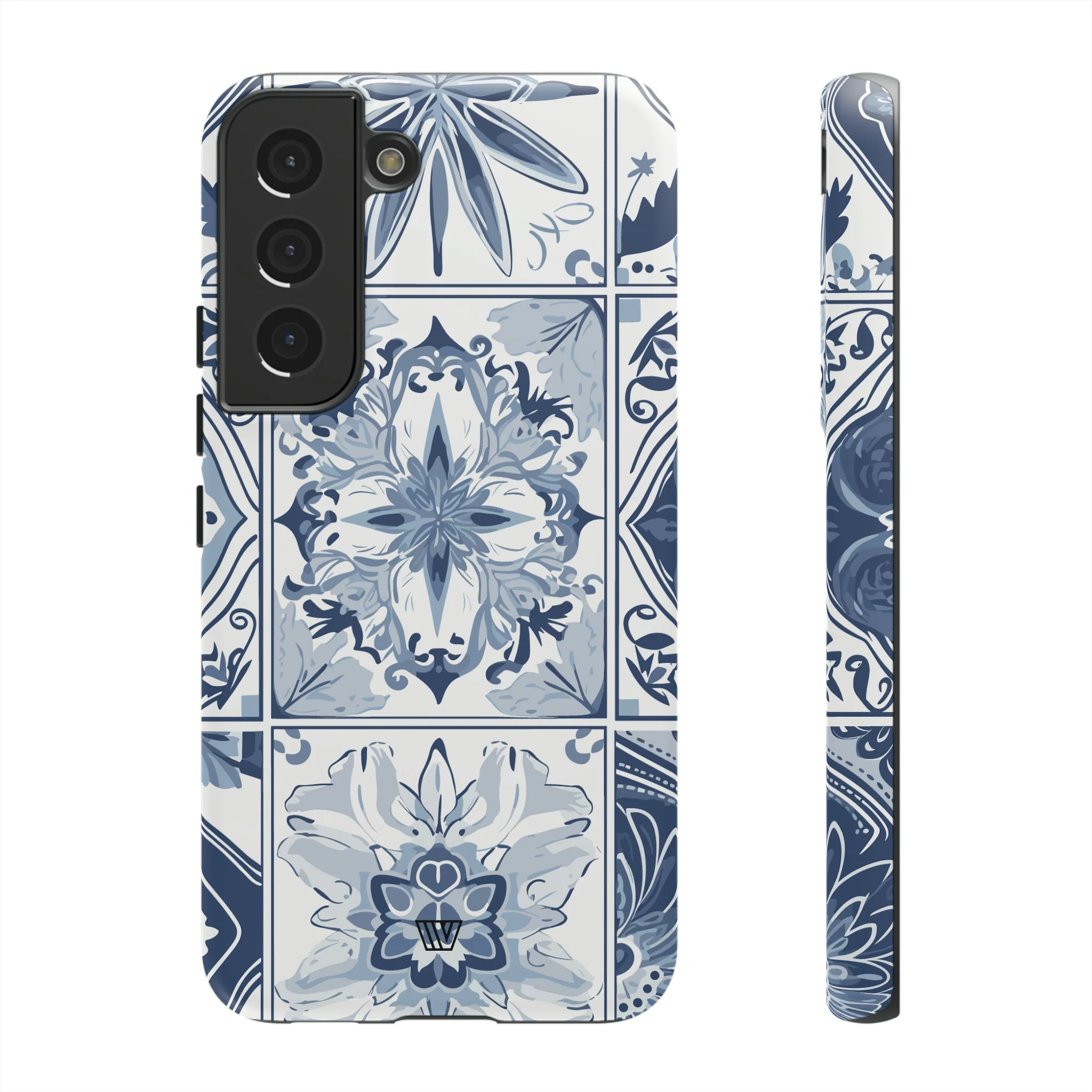 BLUE WHITE TILE | Tough Phone Case - Image 36