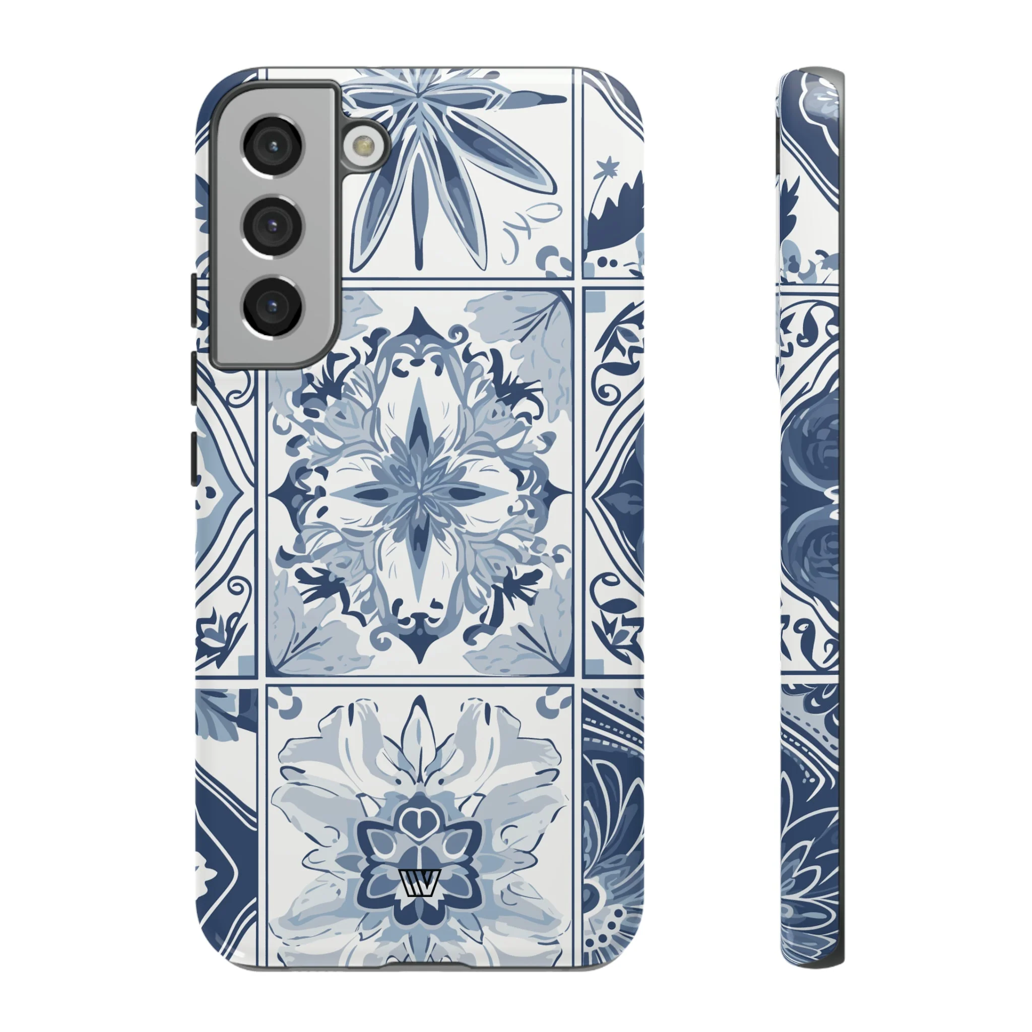 BLUE WHITE TILE | Tough Phone Case - Image 37
