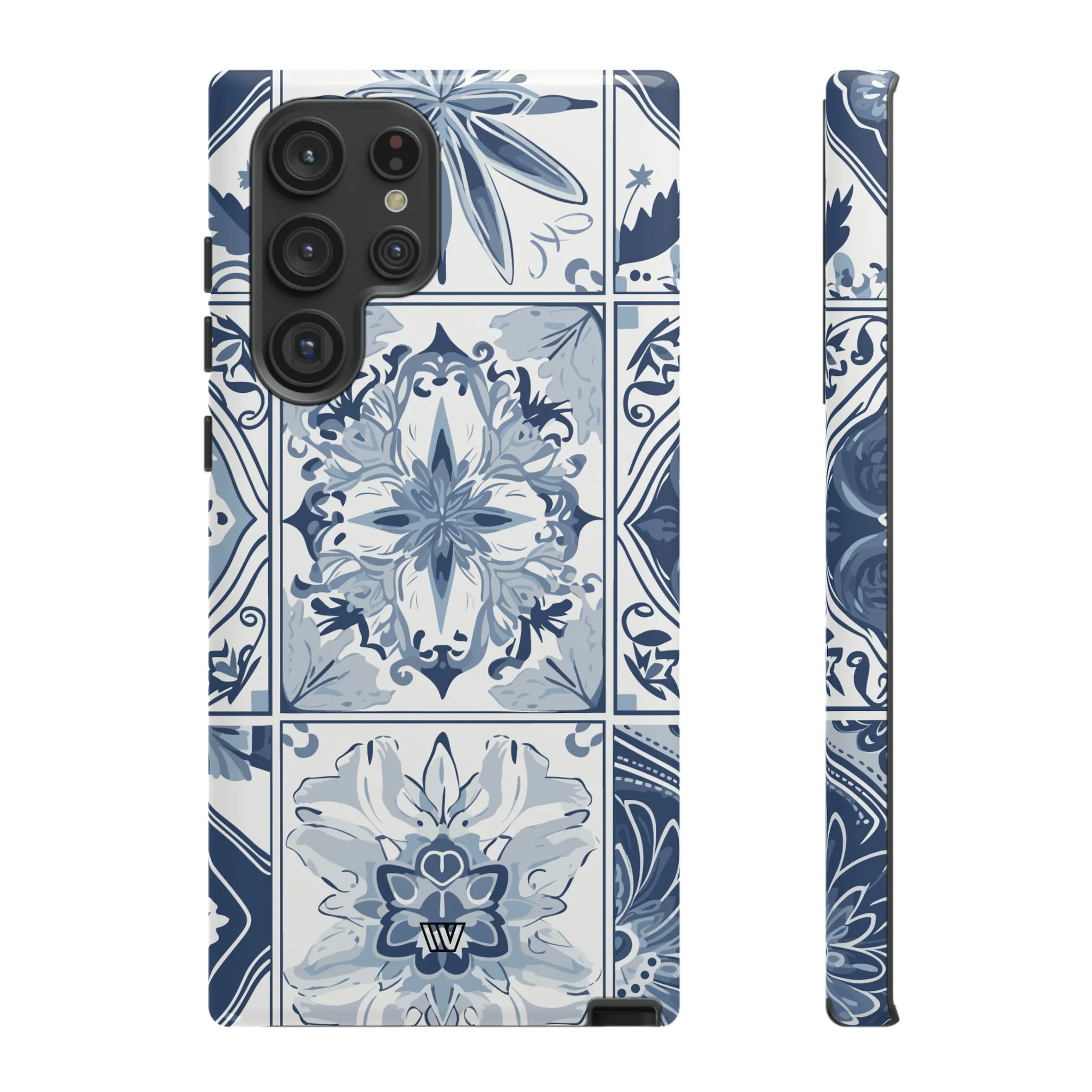 BLUE WHITE TILE | Tough Phone Case - Image 39