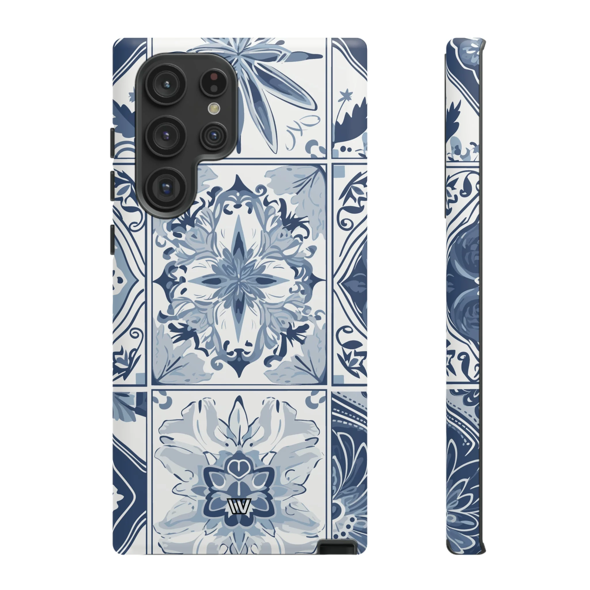 BLUE WHITE TILE | Tough Phone Case - Image 40