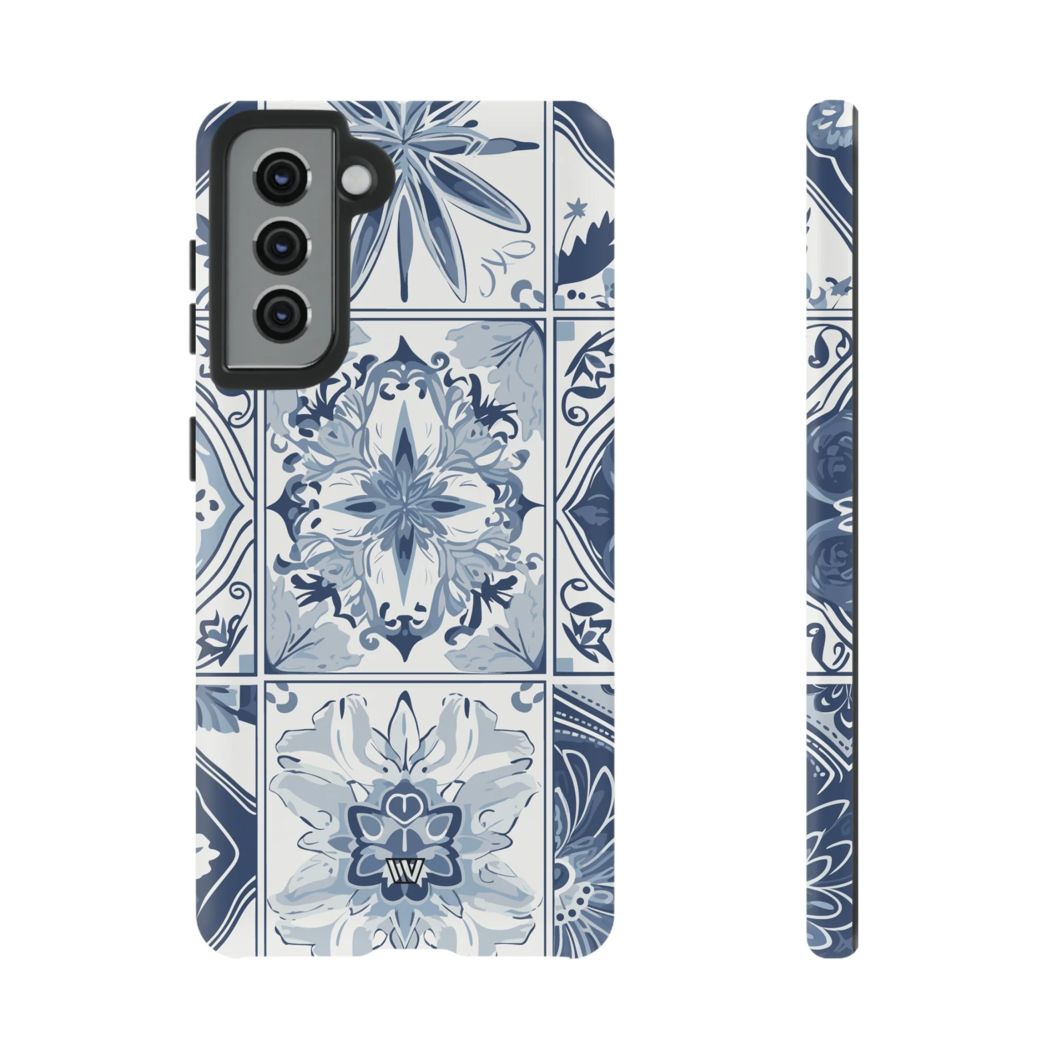 BLUE WHITE TILE | Tough Phone Case - Image 42