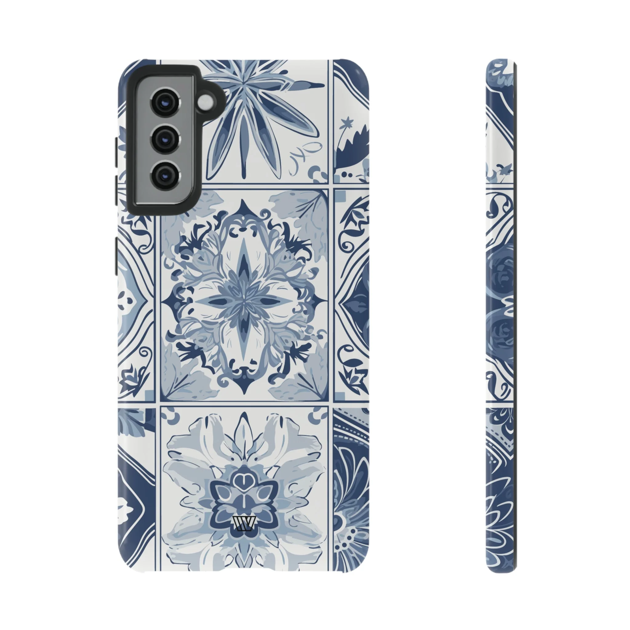 BLUE WHITE TILE | Tough Phone Case - Image 43