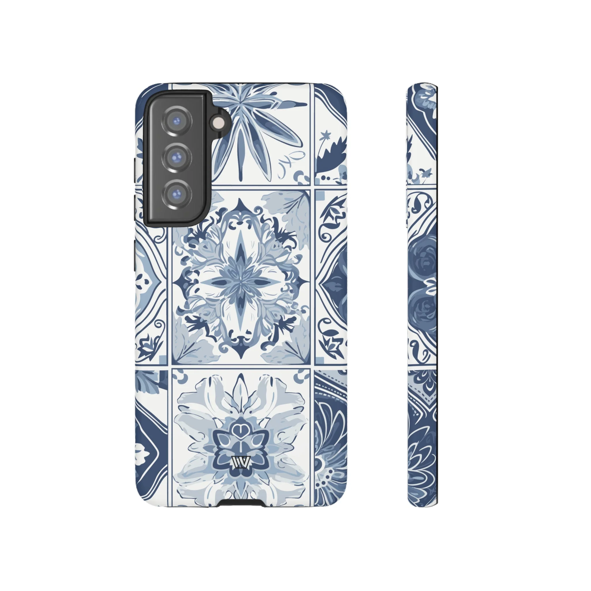 BLUE WHITE TILE | Tough Phone Case - Image 48