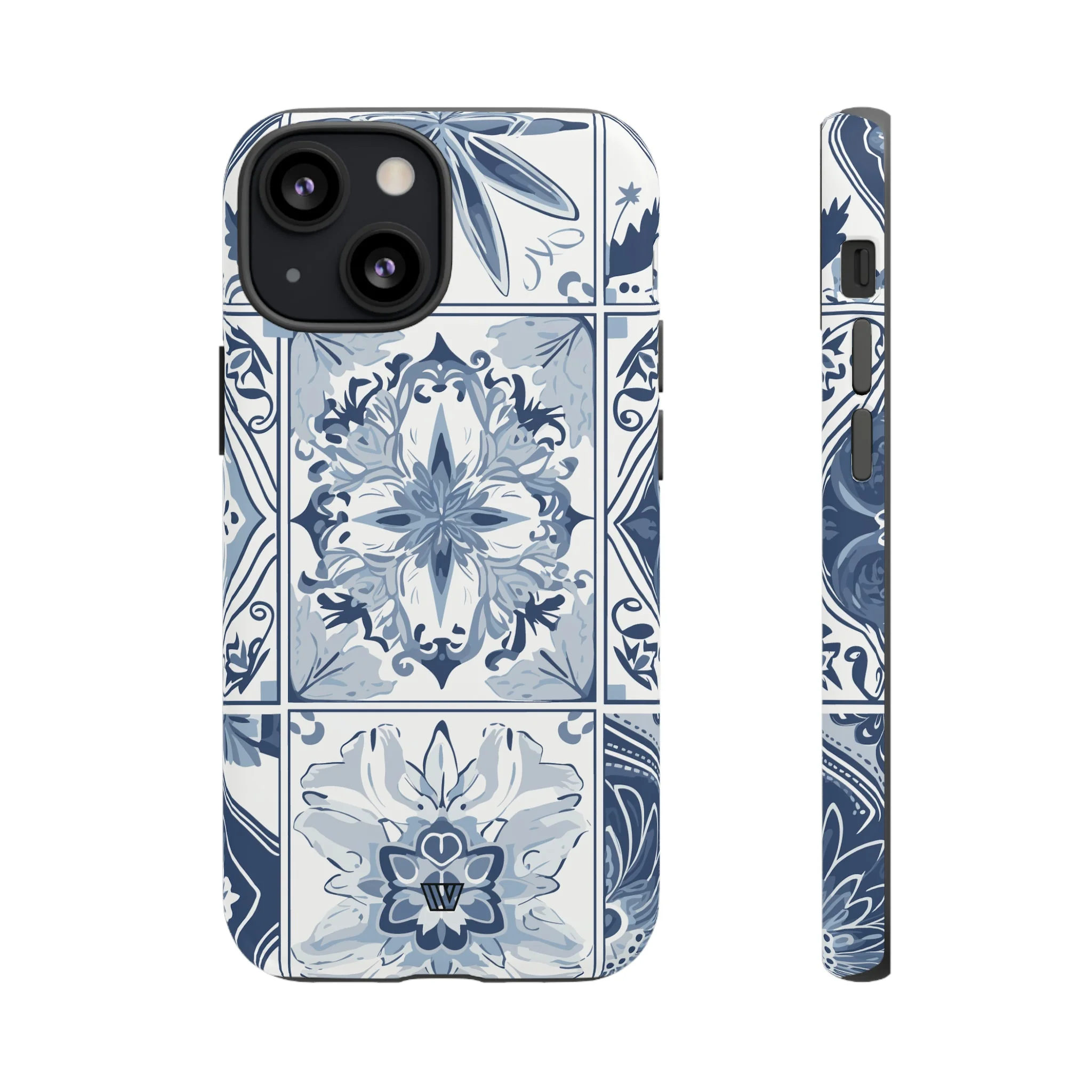 BLUE WHITE TILE | Tough Phone Case - Image 56