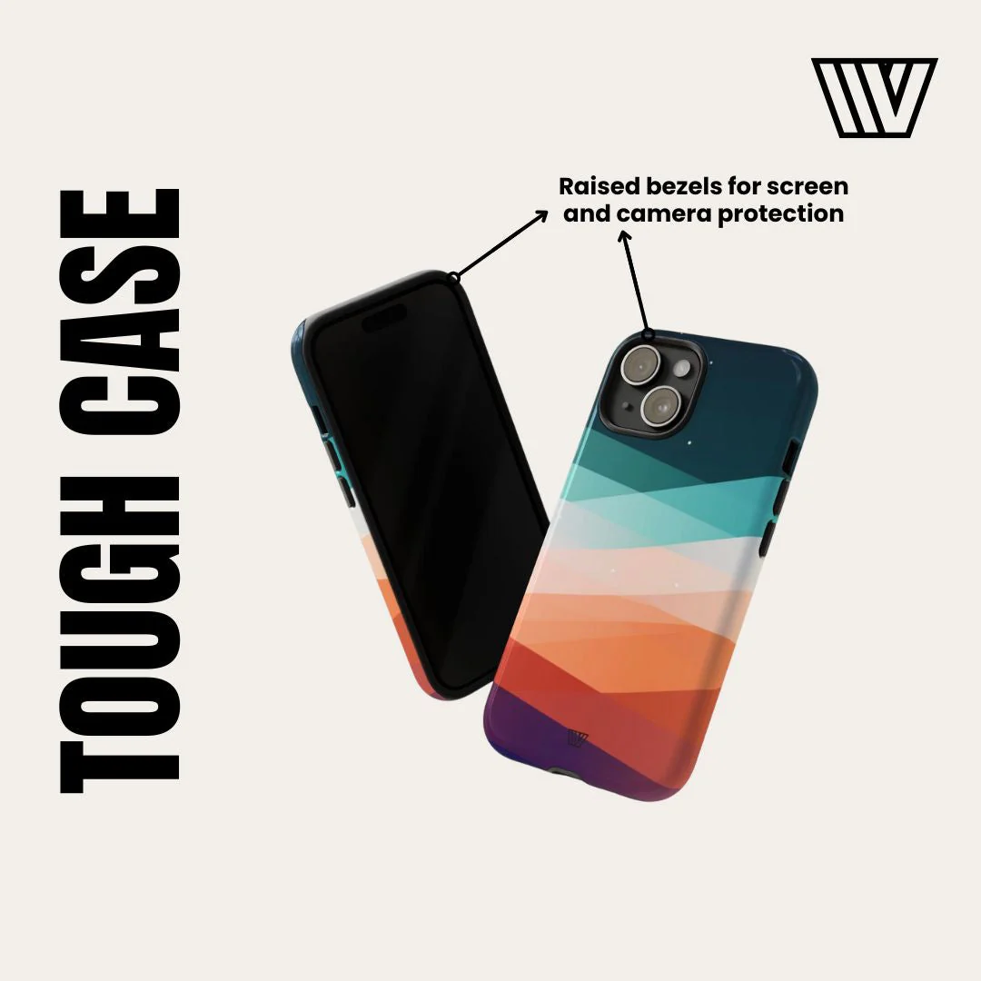 BLUE WHITE TILE | Tough Phone Case - Image 58
