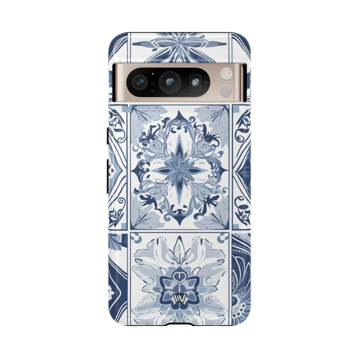 BLUE WHITE TILE | Tough Phone Case - Image 78