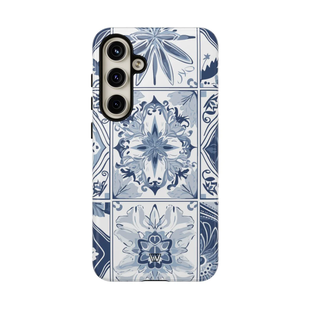 BLUE WHITE TILE | Tough Phone Case - Image 88