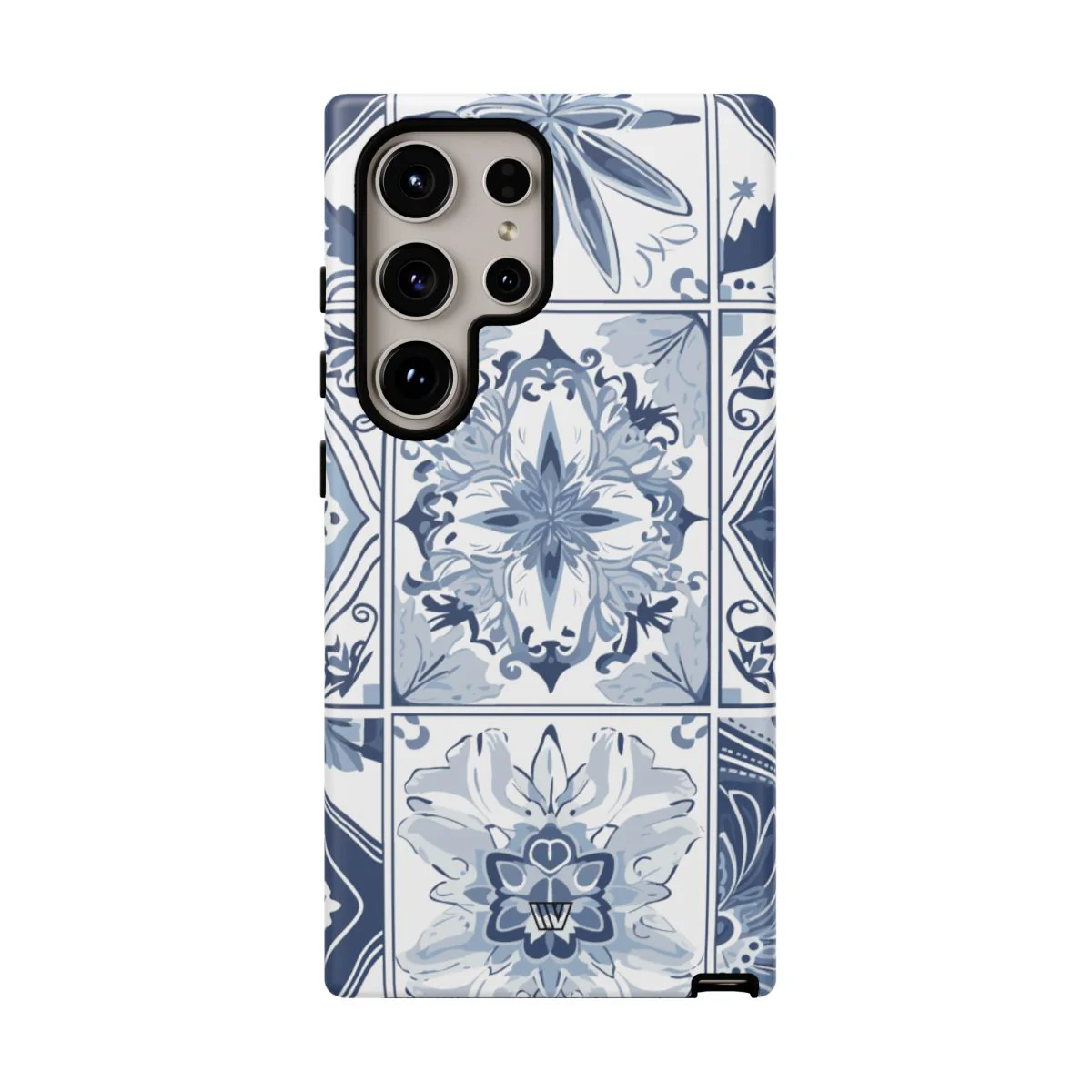 BLUE WHITE TILE | Tough Phone Case - Image 91