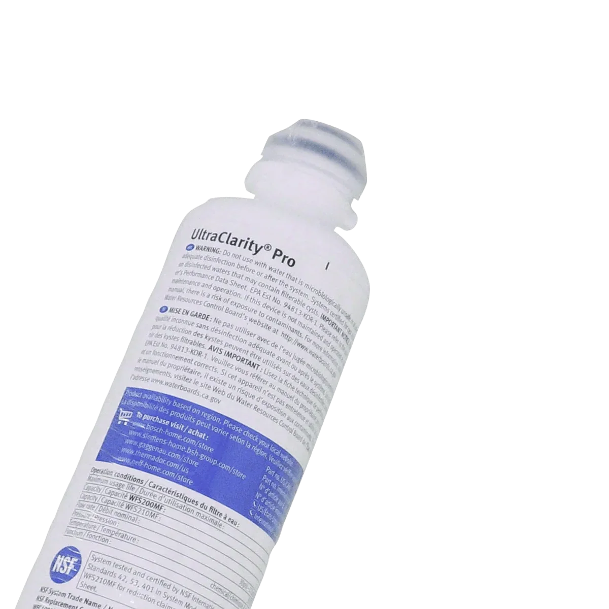 Bosch 11032531 UltraClarity Pro Water Filter White - Image 2