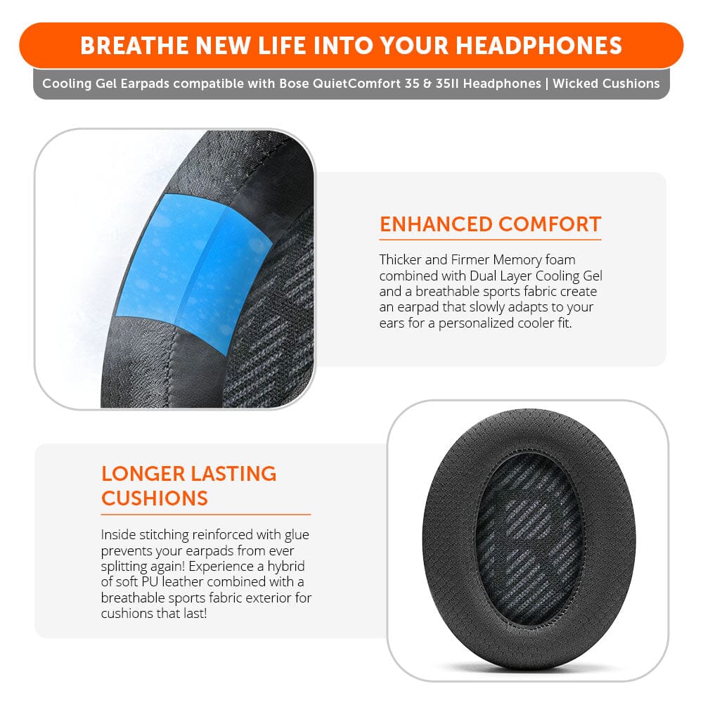Bose QC35 Cooling Gel Earpads - WC FreeZe - Image 3
