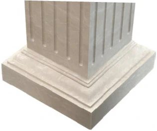 Botticino Beige Marble Italian Hand-carved Column (W)20" (L)20" (H)95" - Image 4