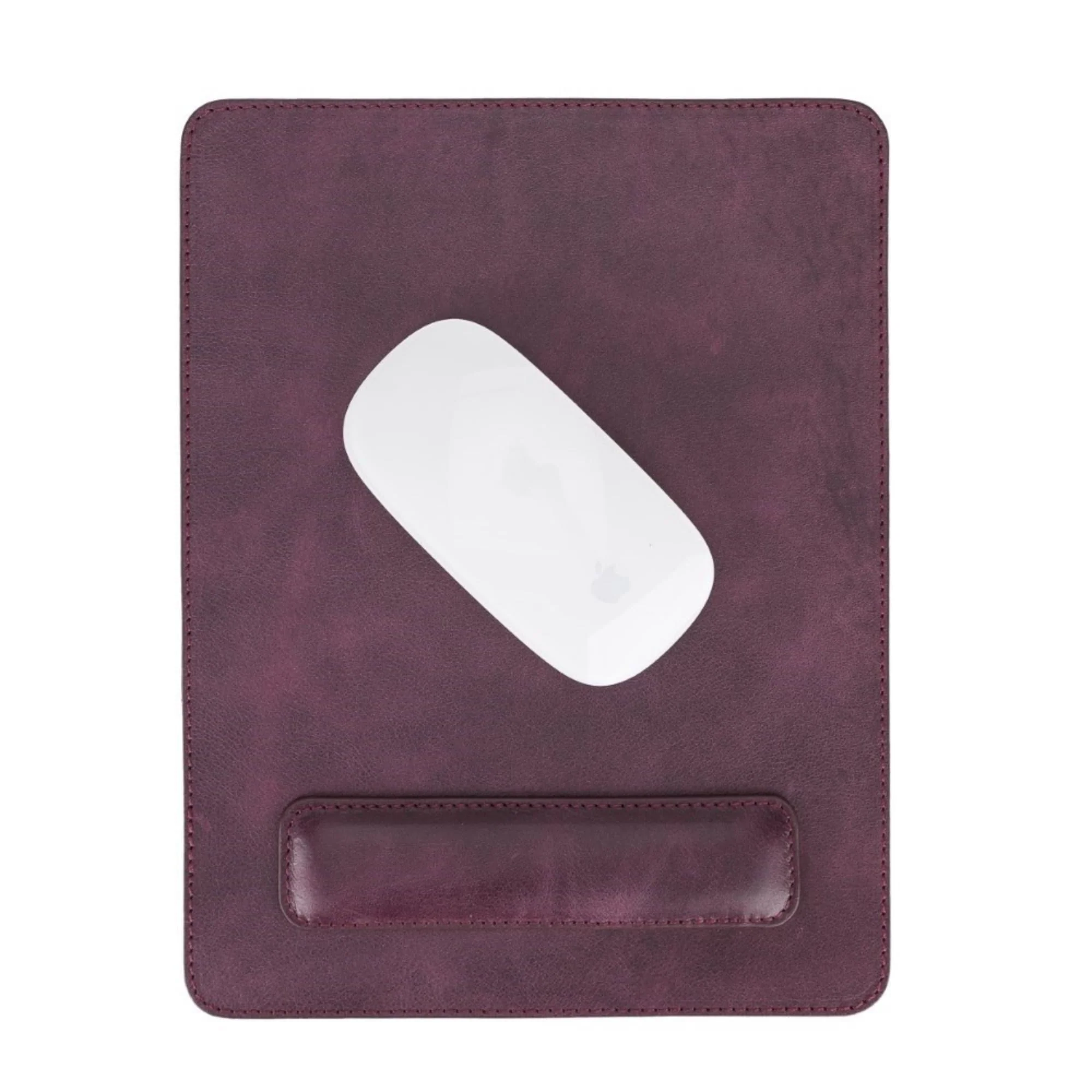 Boulder Full-Grain Leather Mouse Pad with Hand Support - Image 16