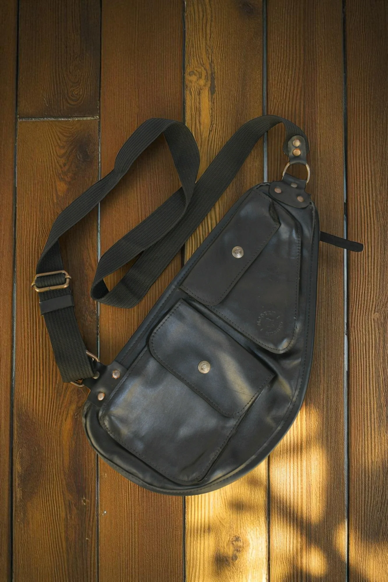 Bovine Leather Slim Sling - Black - Image 2