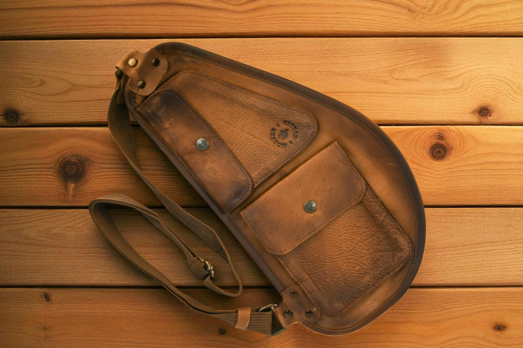 Bovine Leather Slim Sling - Tan - Image 2