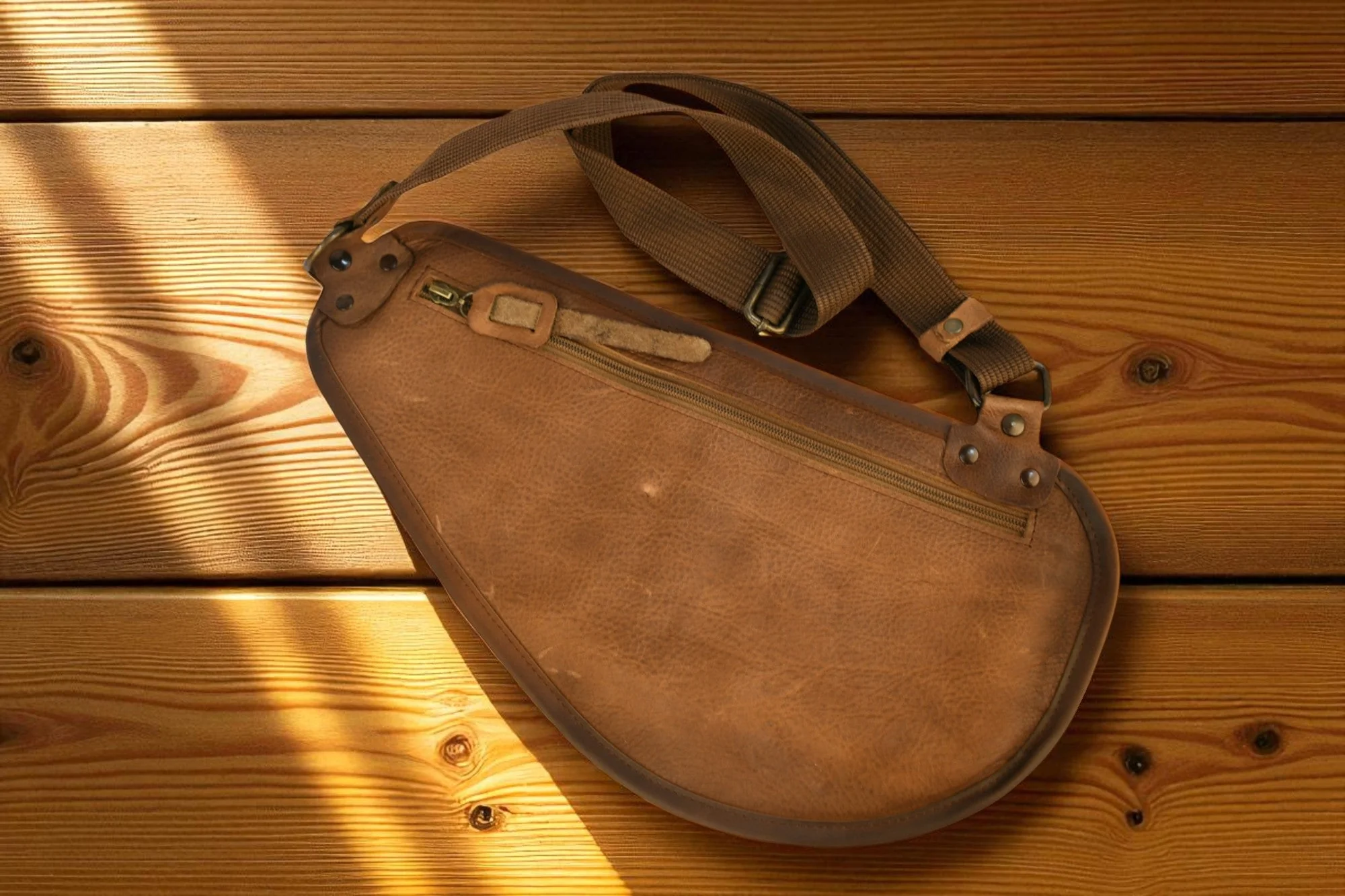 Bovine Leather Slim Sling - Tan - Image 3