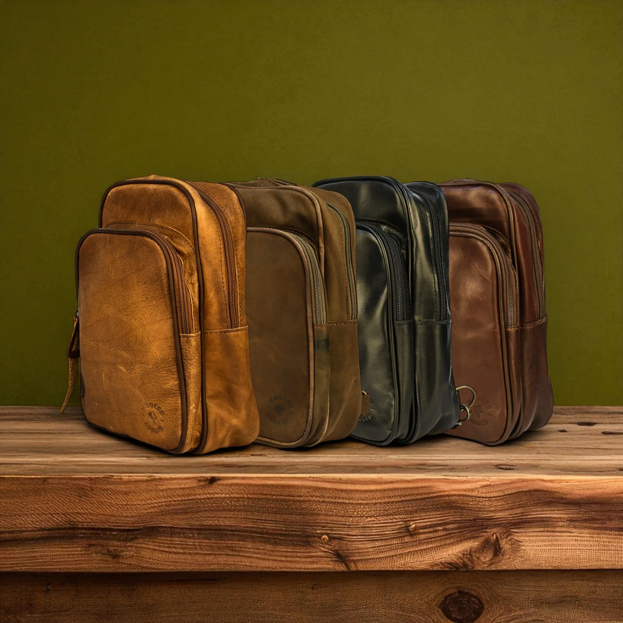 Bovine Leather Sling Bag - Brown - Image 5