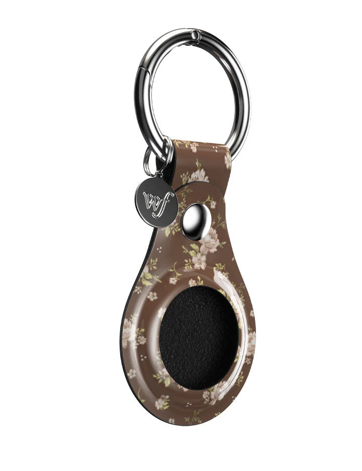 Brown Floral Airtag Case - Image 2