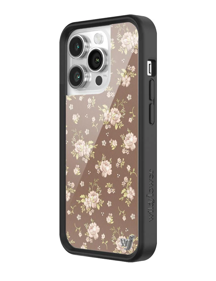 Brown Floral iPhone Case - Image 14