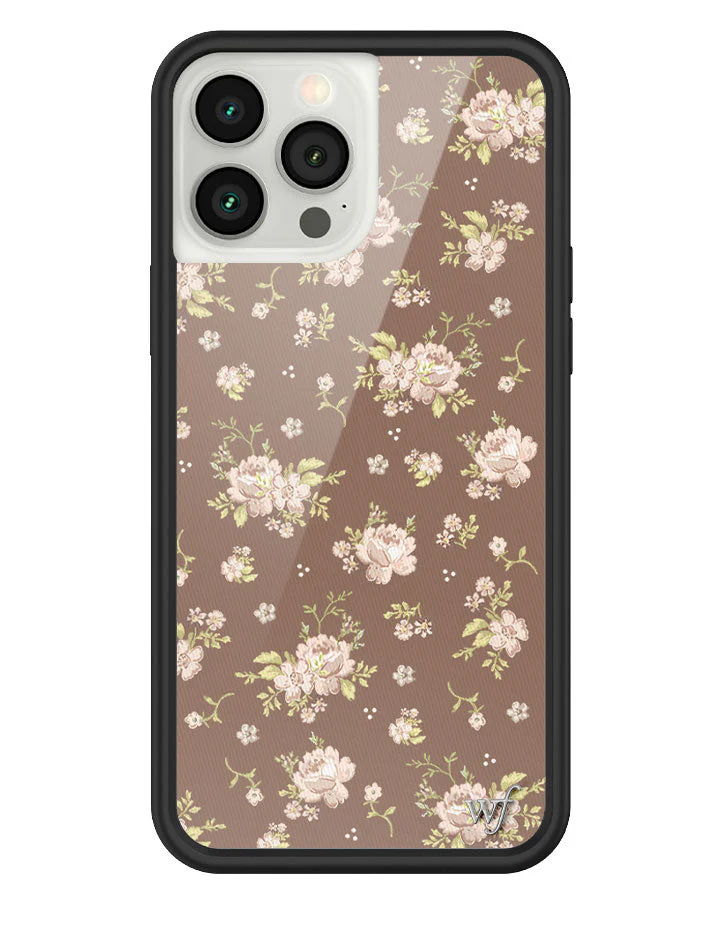 Brown Floral iPhone Case - Image 17