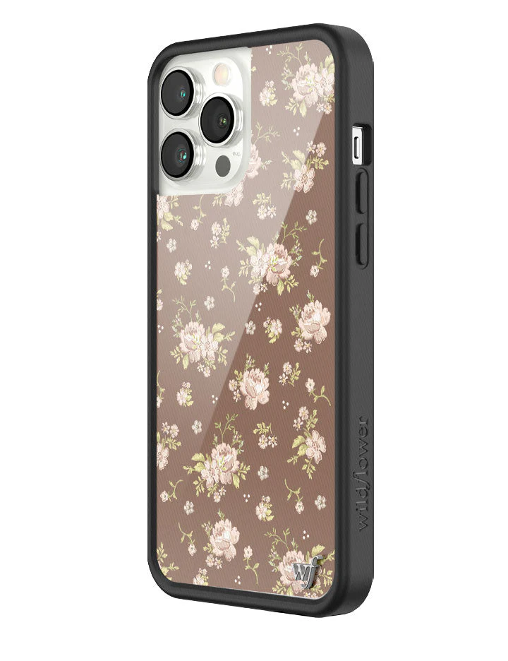 Brown Floral iPhone Case - Image 18