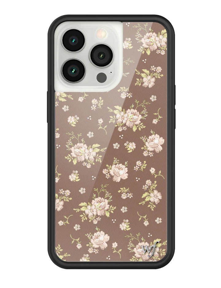 Brown Floral iPhone Case - Image 19