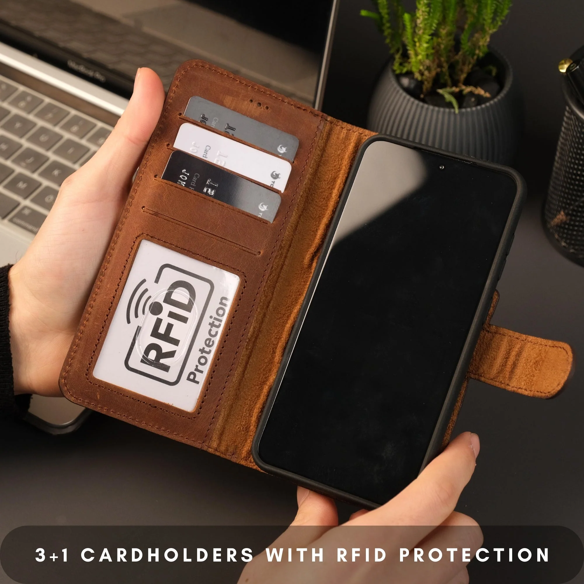 Buffalo Leather Samsung Galaxy S24 Plus Wallet with Detachable Case - Image 18