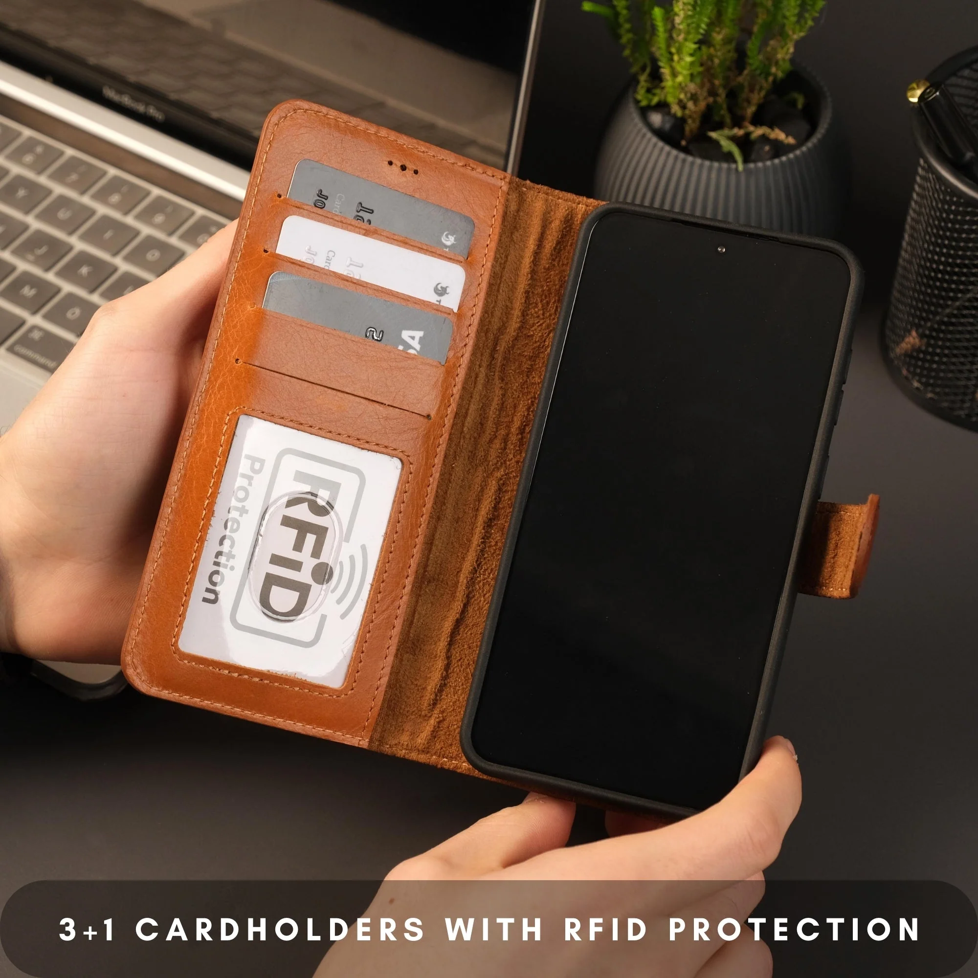 Buffalo Leather Samsung Galaxy S24 Plus Wallet with Detachable Case - Image 6