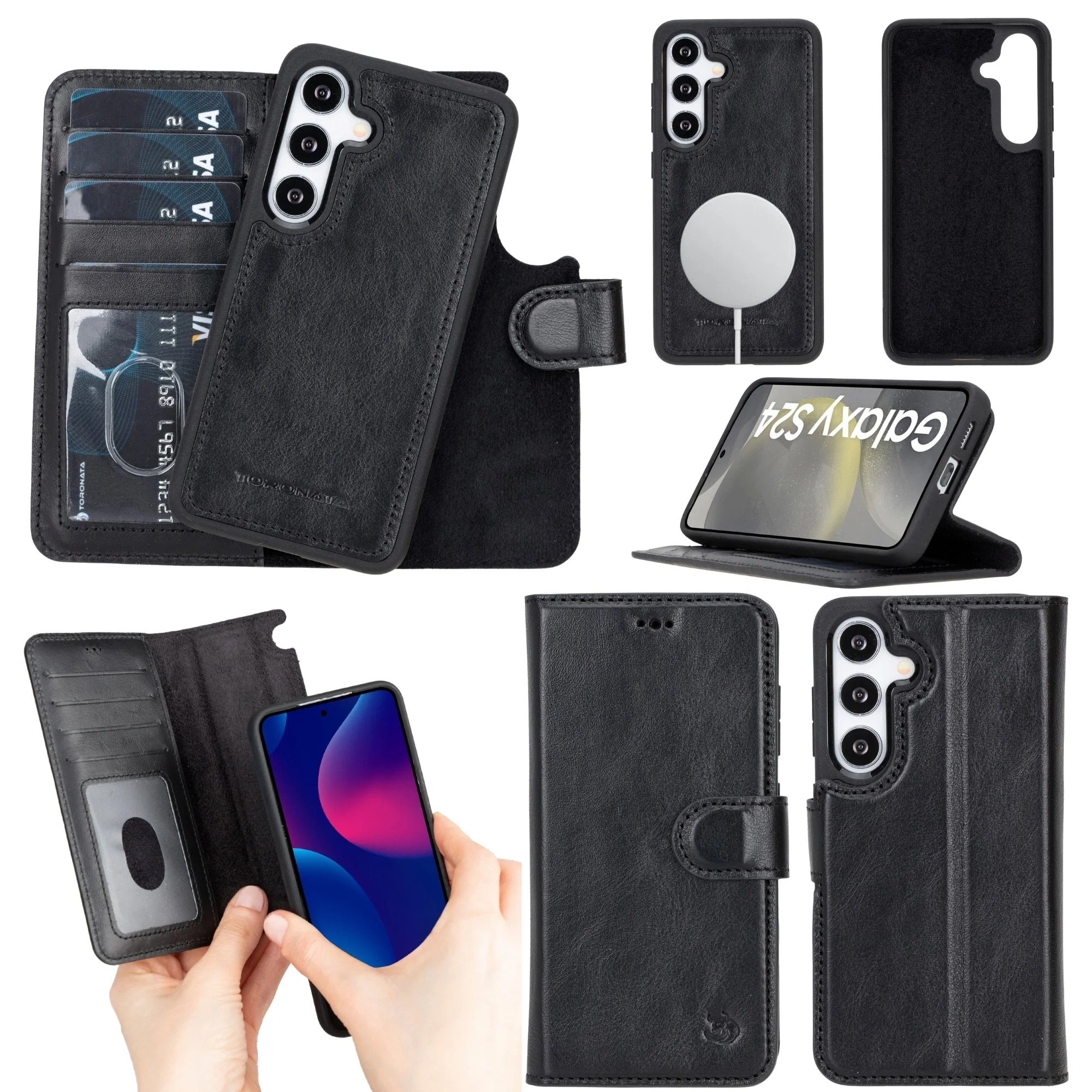 Buffalo Leather Samsung Galaxy S24 Plus Wallet with Detachable Case - Image 8