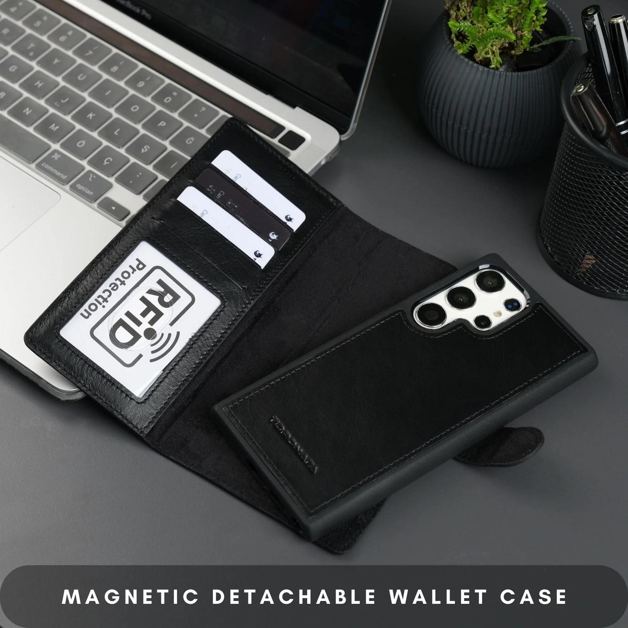 Buffalo Leather Samsung Galaxy S24 Ultra Wallet with Detachable Case - Image 10