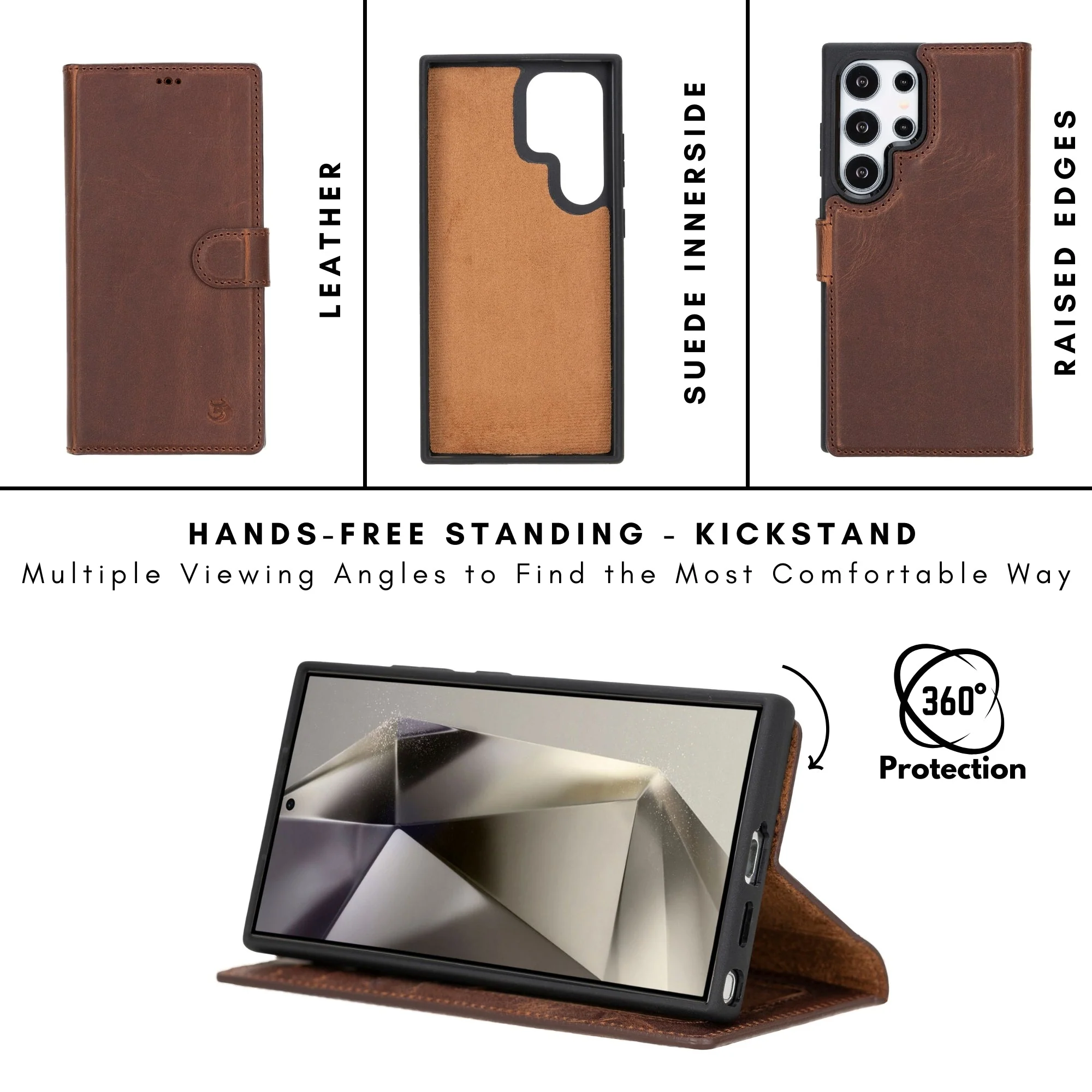 Buffalo Leather Samsung Galaxy S24 Ultra Wallet with Detachable Case - Image 20