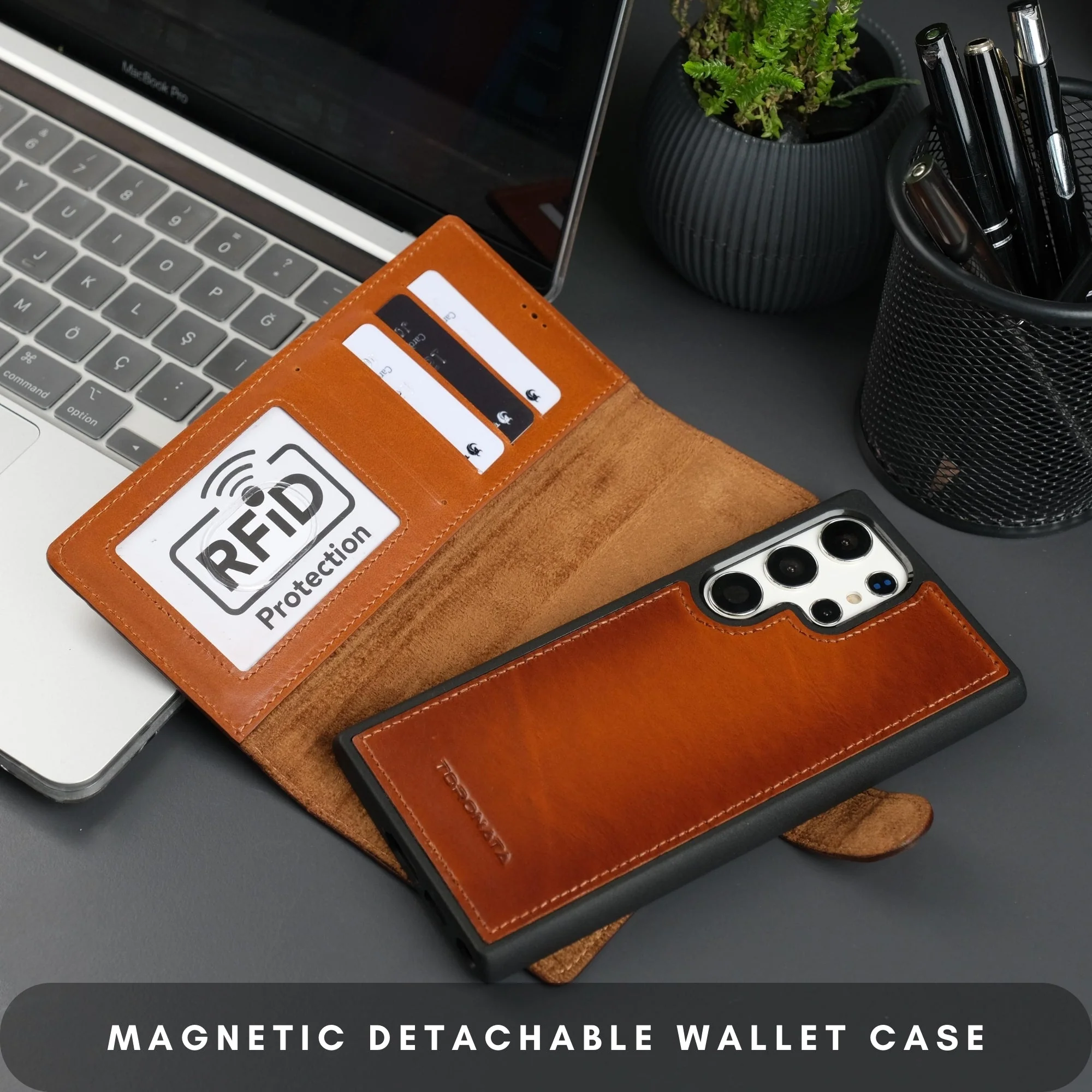 Buffalo Leather Samsung Galaxy S24 Ultra Wallet with Detachable Case - Image 3