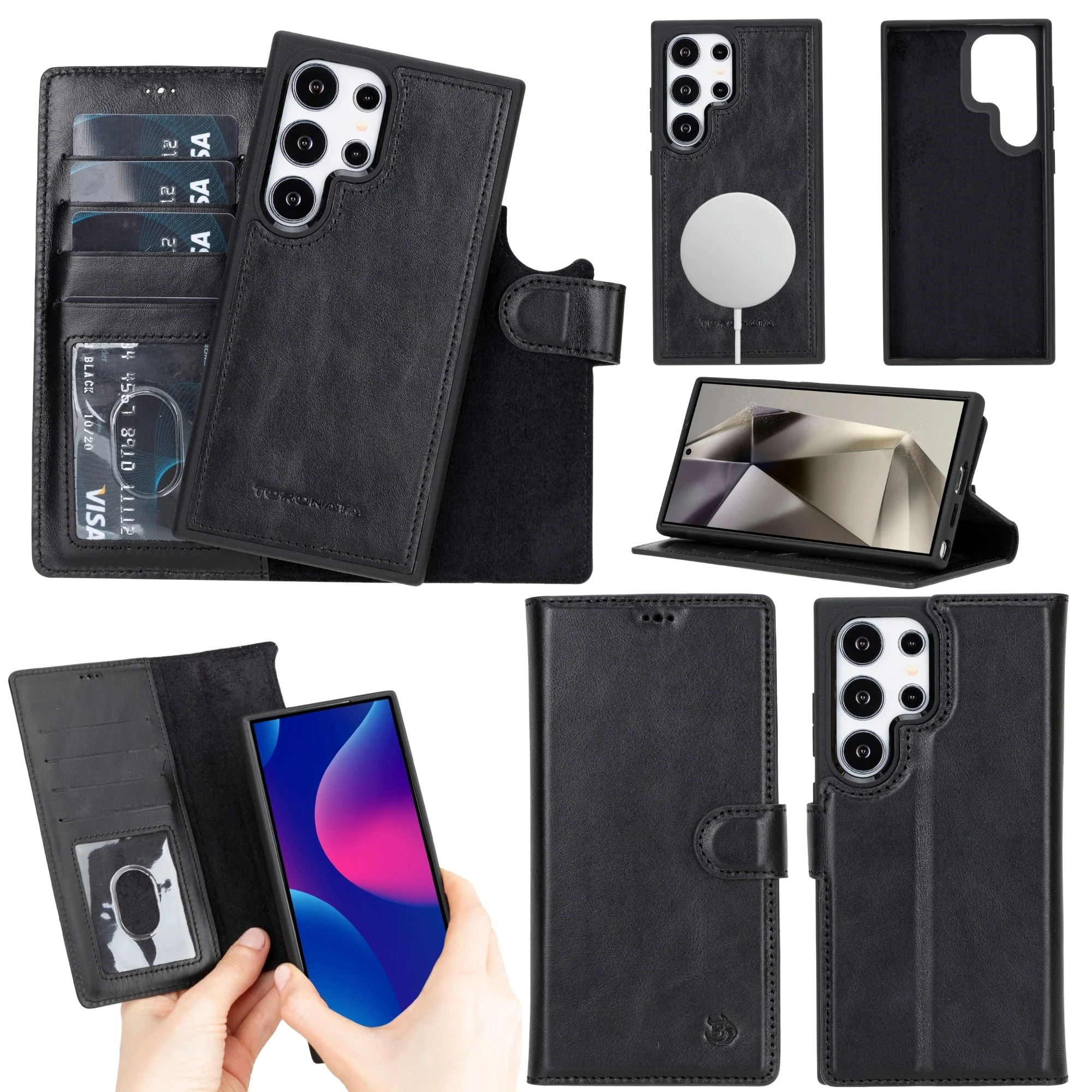 Buffalo Leather Samsung Galaxy S24 Ultra Wallet with Detachable Case - Image 8