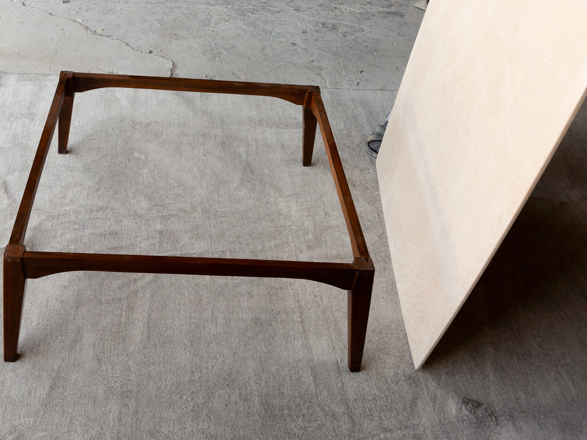 Burdur Beige Marble Coffee Table Rectangular Polished and Eased Edge - Image 12