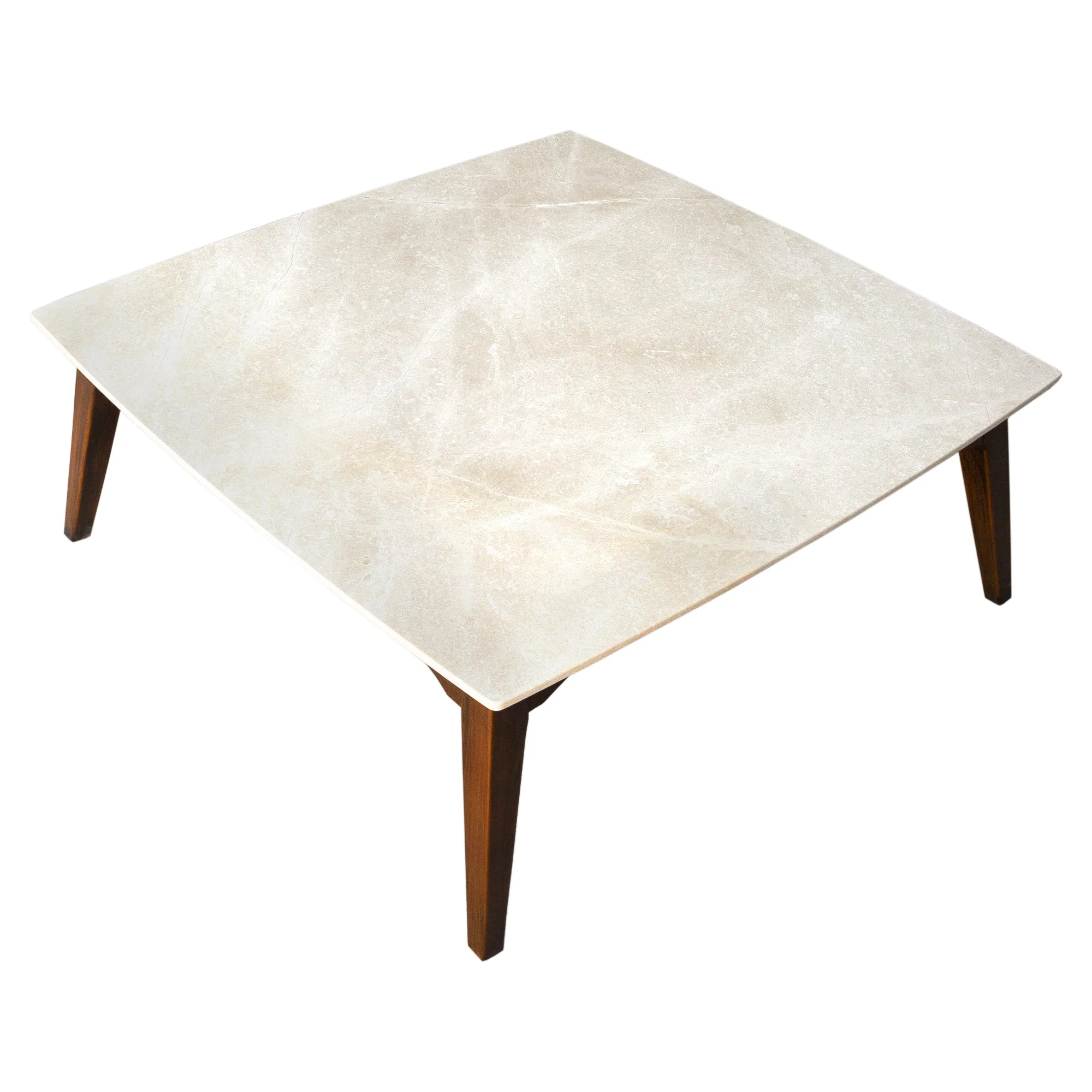 Burdur Beige Marble Coffee Table Rectangular Polished and Eased Edge - Image 2