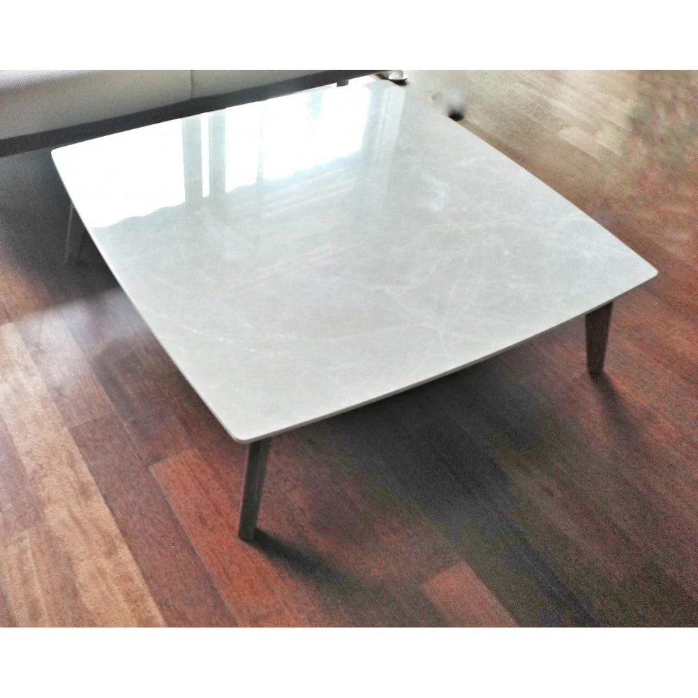 Burdur Beige Marble Coffee Table Rectangular Polished and Eased Edge - Image 8