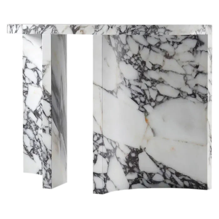 Calacatta Viola Marble Designer Arched Legs Console Polished - Image 4