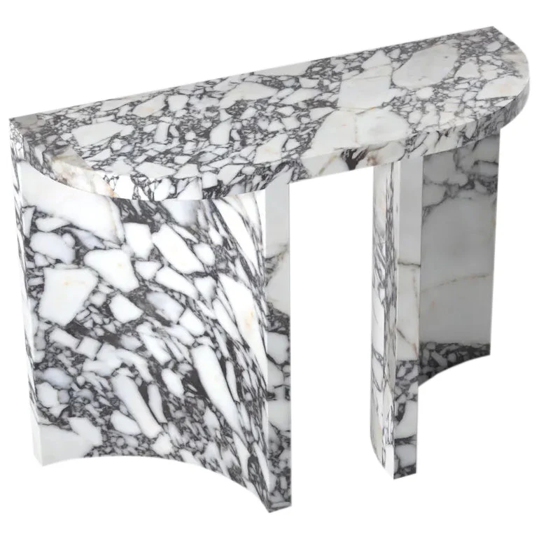Calacatta Viola Marble Designer Arched Legs Console Polished - Image 6