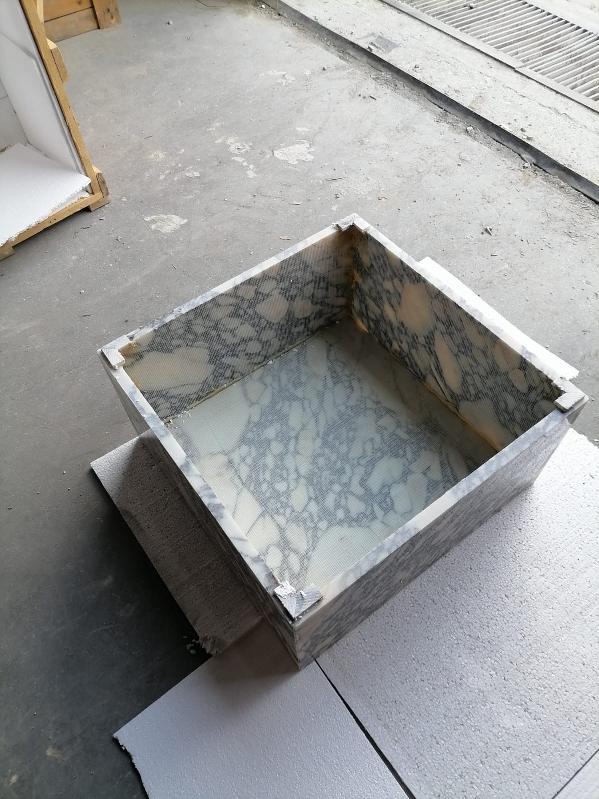 Calacatta Viola Marble Rectangular Prism Block Design Coffee Table (W)24" (L)24" (H)12" - Image 7