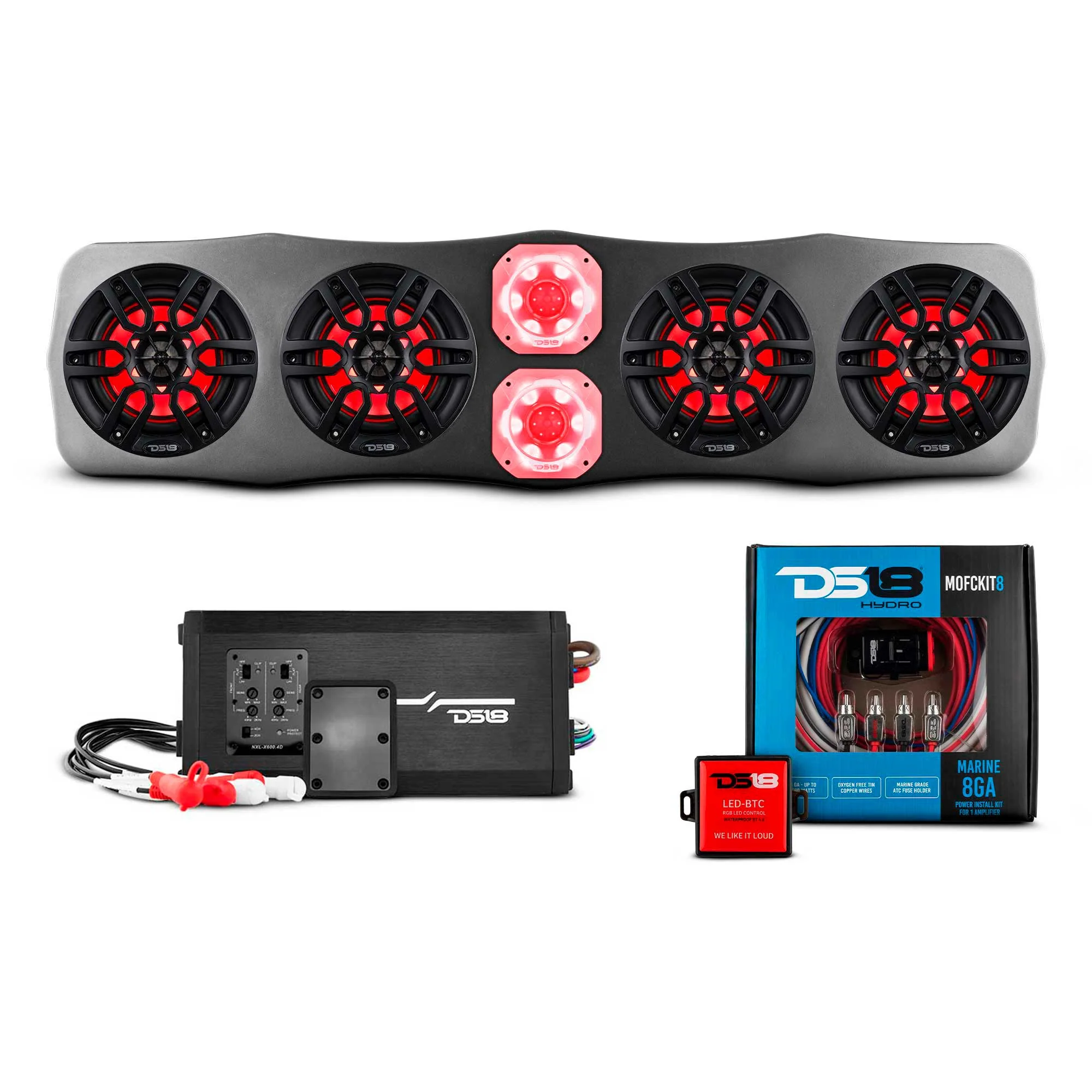 CAN-AM Soundbar With Amplifier and Installation Kit - Loaded with 4x 6.5" Marine Speakers & 2x 4" Super Bullet Tweeters - Image 3