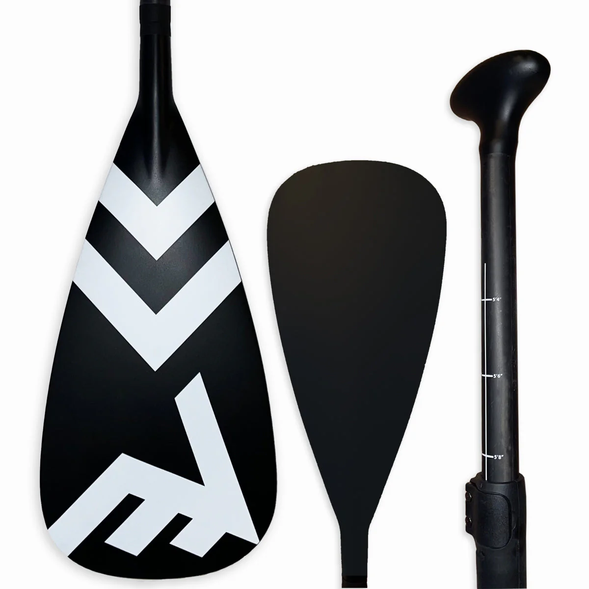 Carbon-Fiberglass Adjustable Paddle with ABS Edge  - Black - Image 5