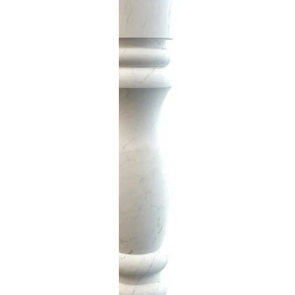 Carrara White Marble Balustrade Hand-carved from Solid Marble Block (SET of 4) - Image 2