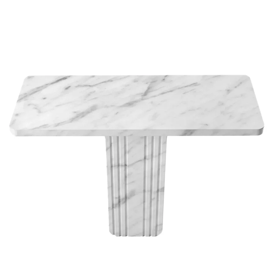 Carrara White Marble Designer Console Polished (W)15" (L)40" (H)32" - Image 6